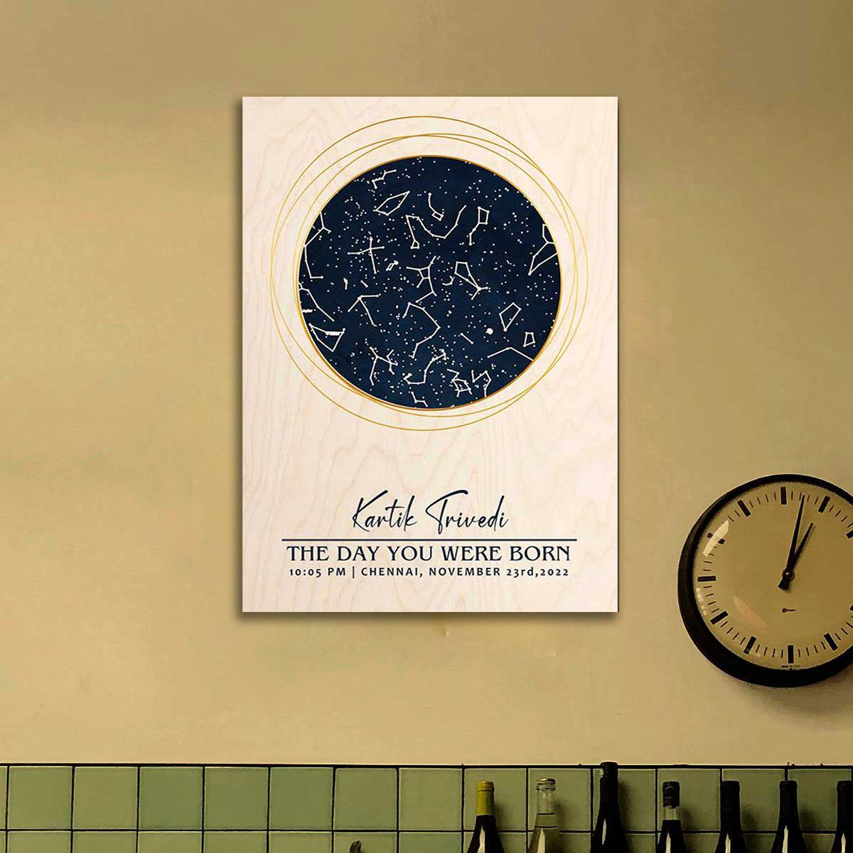 Birthdate Sky Map Print – Personalized Star Night Sky