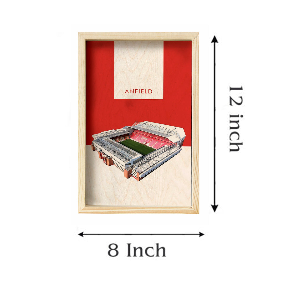 Anfield Stadium Wall Art – 3D Wooden Liverpool Tribute