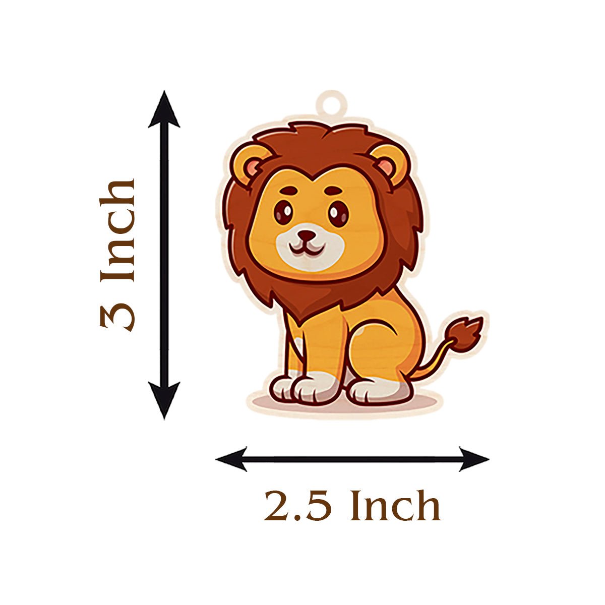 Baby Lion Wooden Keychain – Cute Bag Charm Design - Sblossom