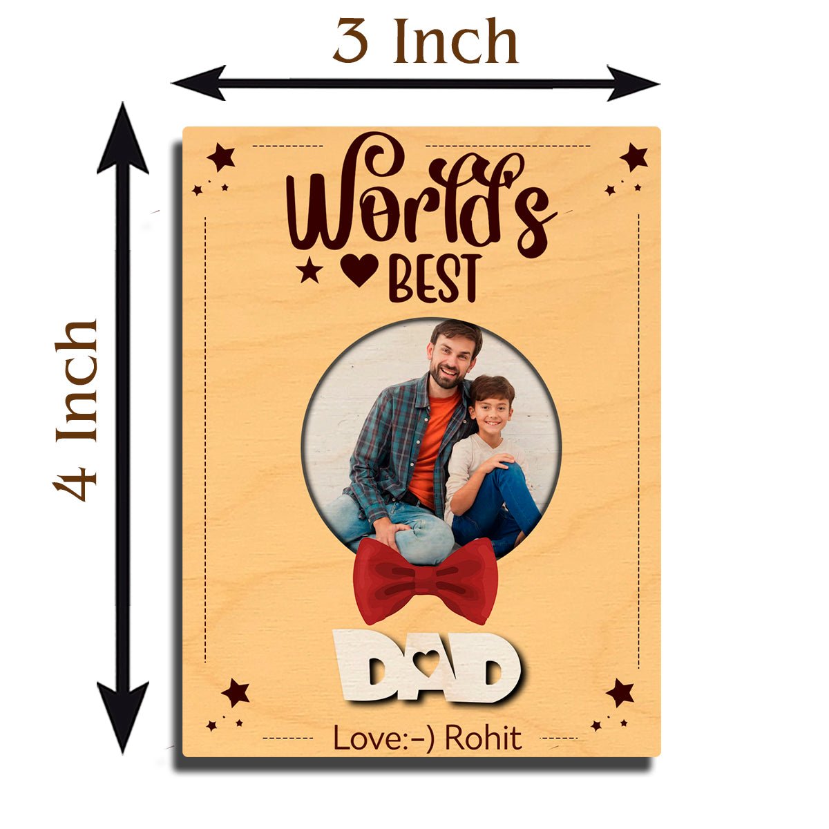 Bowtie Dad Fridge Magnet – World's Best Photo Design - Sblossom