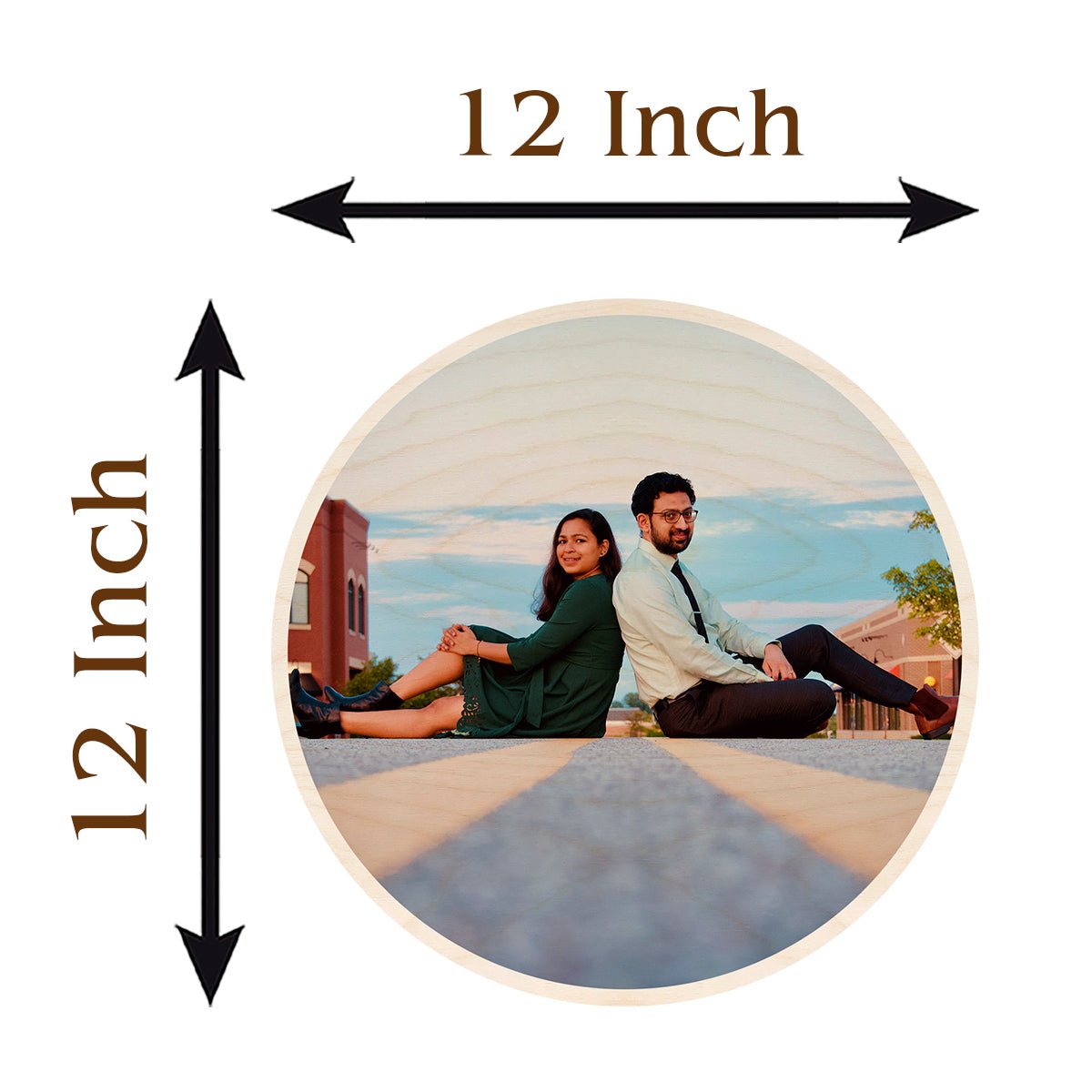 Circle Photo Wood Print – Personalized Round Picture - Sblossom
