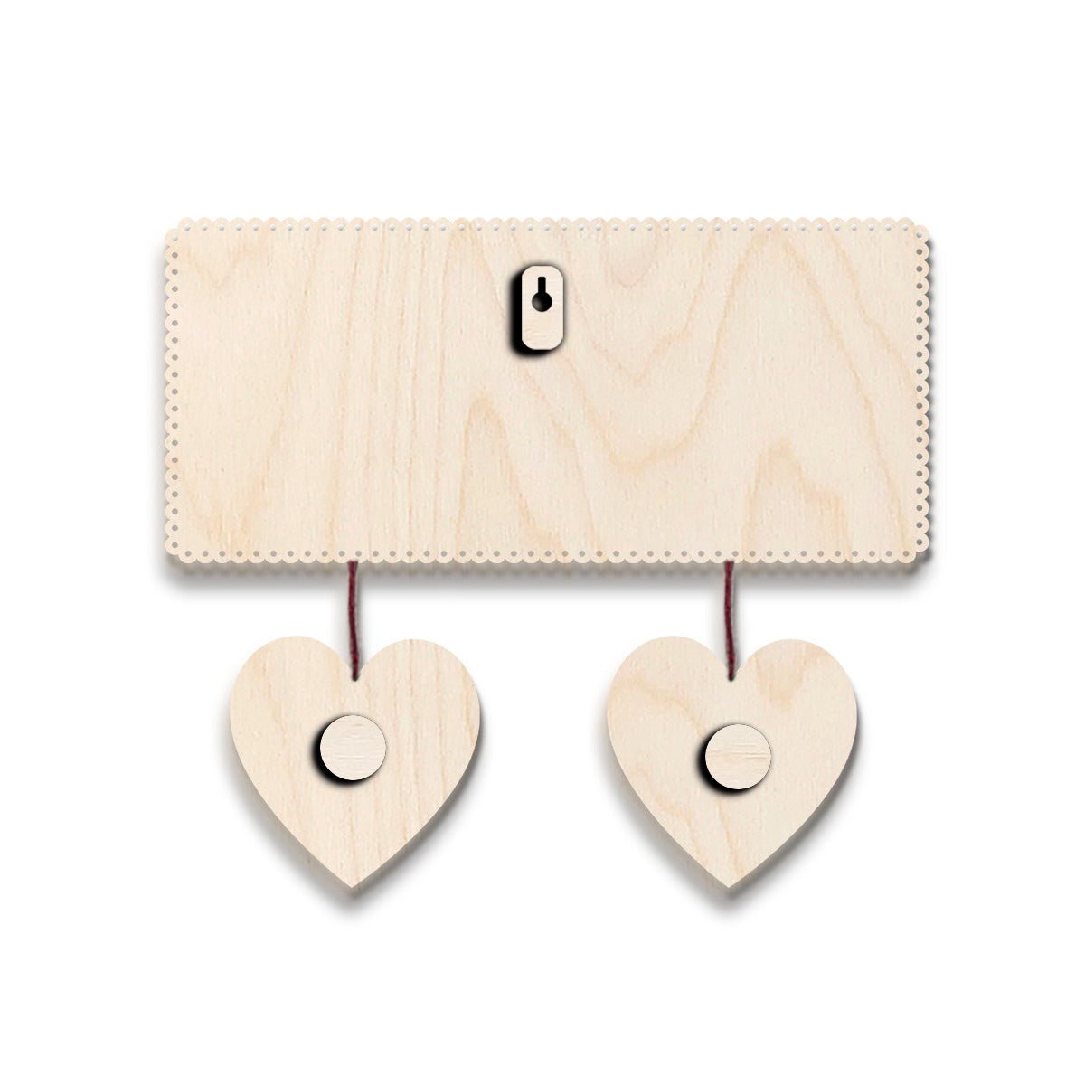 Couple Name Keepsake in Wood with Valentine Heart Wall Design - Sblossom