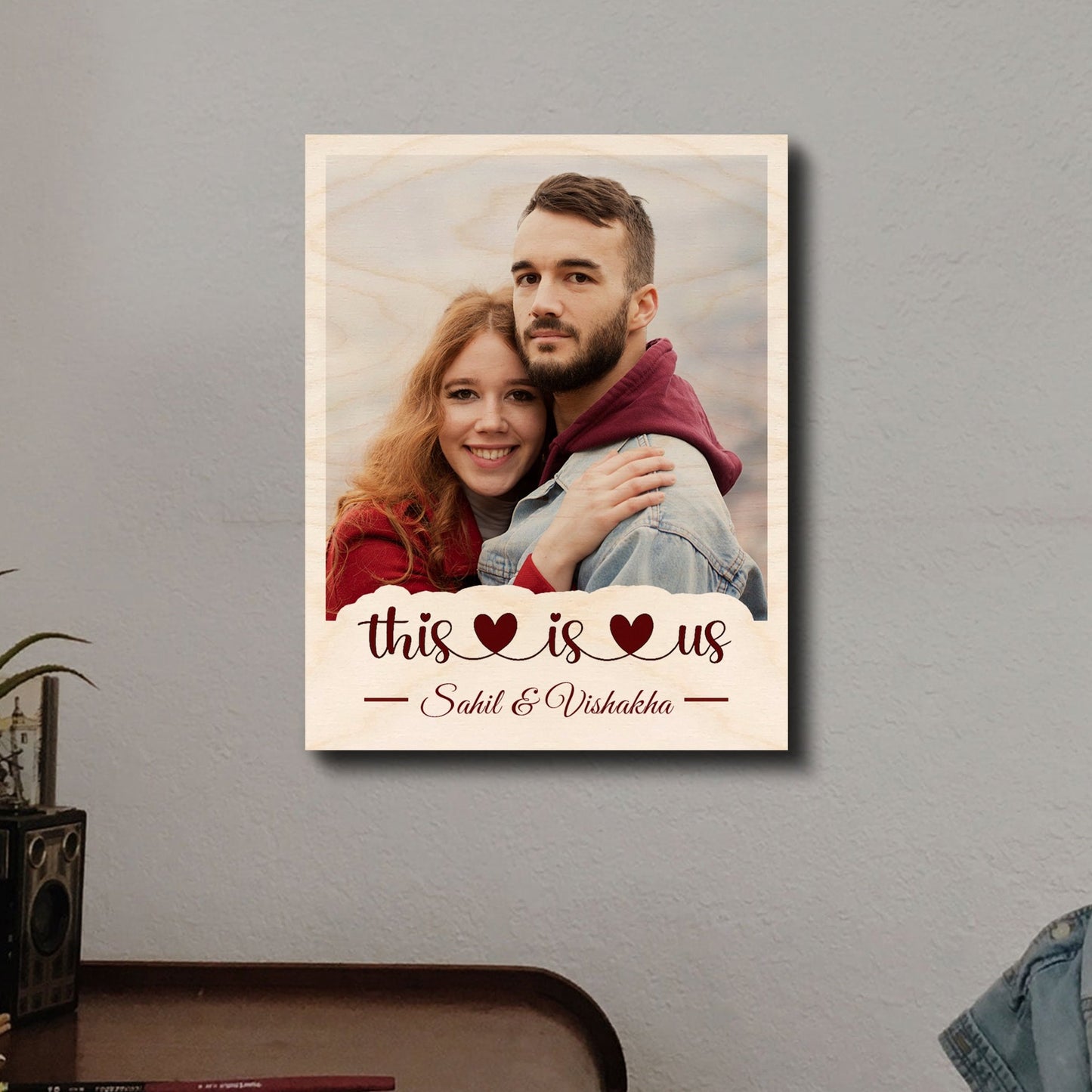 Custom Photo Wood Print – Personalized Couple Memories - Sblossom