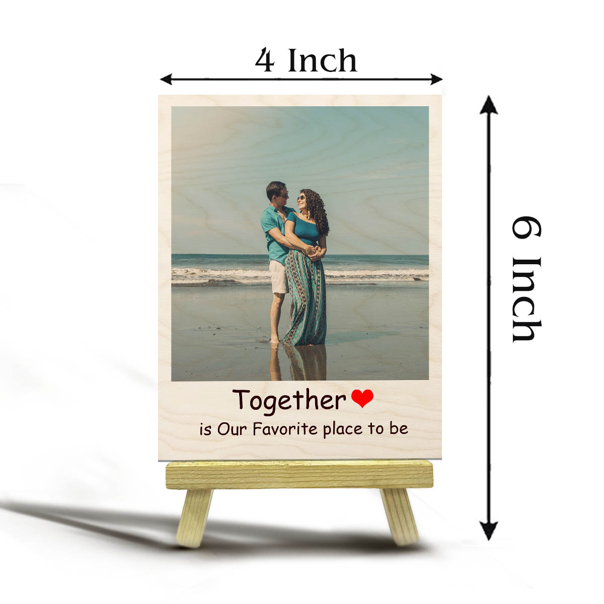 Custom Photo Wood Print with Stand and Personalized Picture - Sblossom