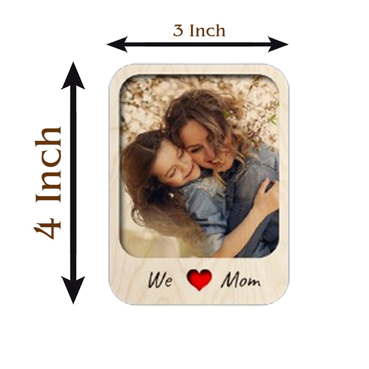 Family Day Photo Magnet – Personalized Mom Picture Wood - Sblossom