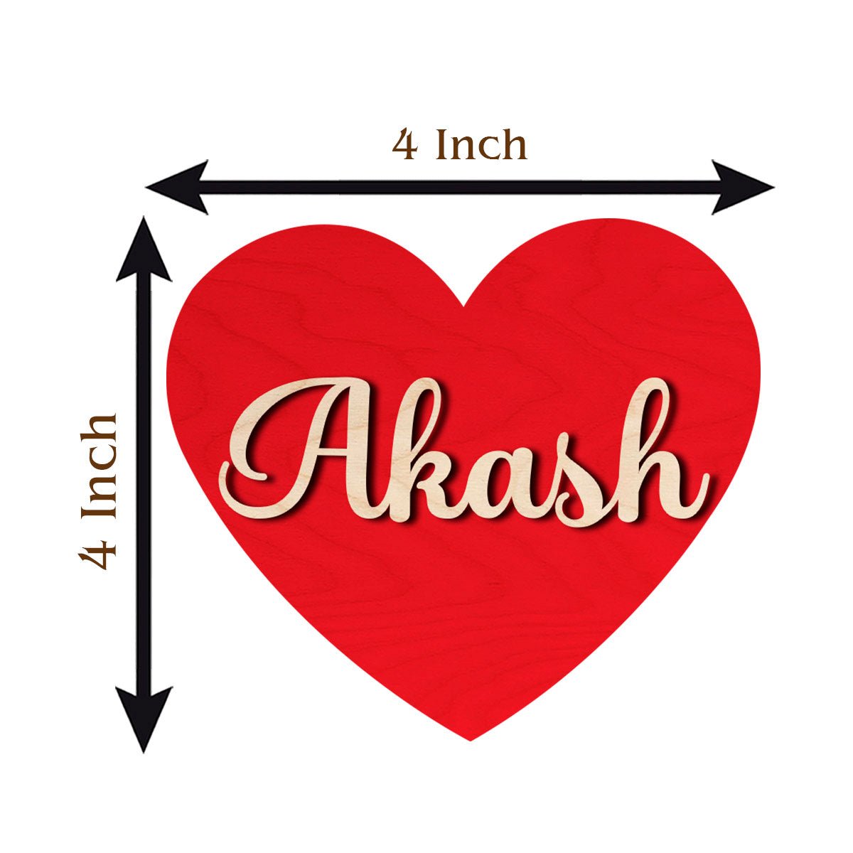 Heart Cutout Name Magnet – 3D Personalized Print Wood - Sblossom