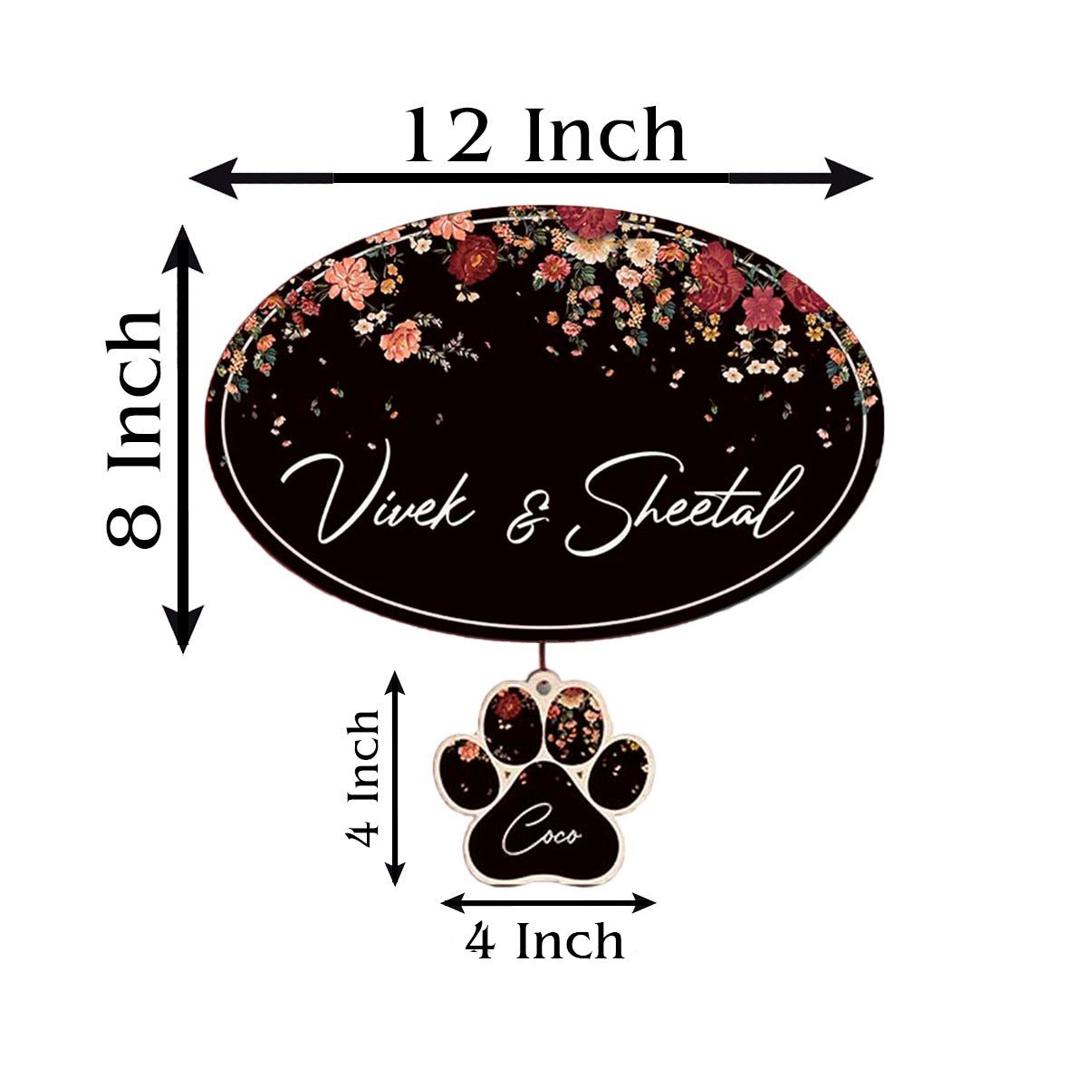 Name Plate with Pet Name | Personalized - Sblossom
