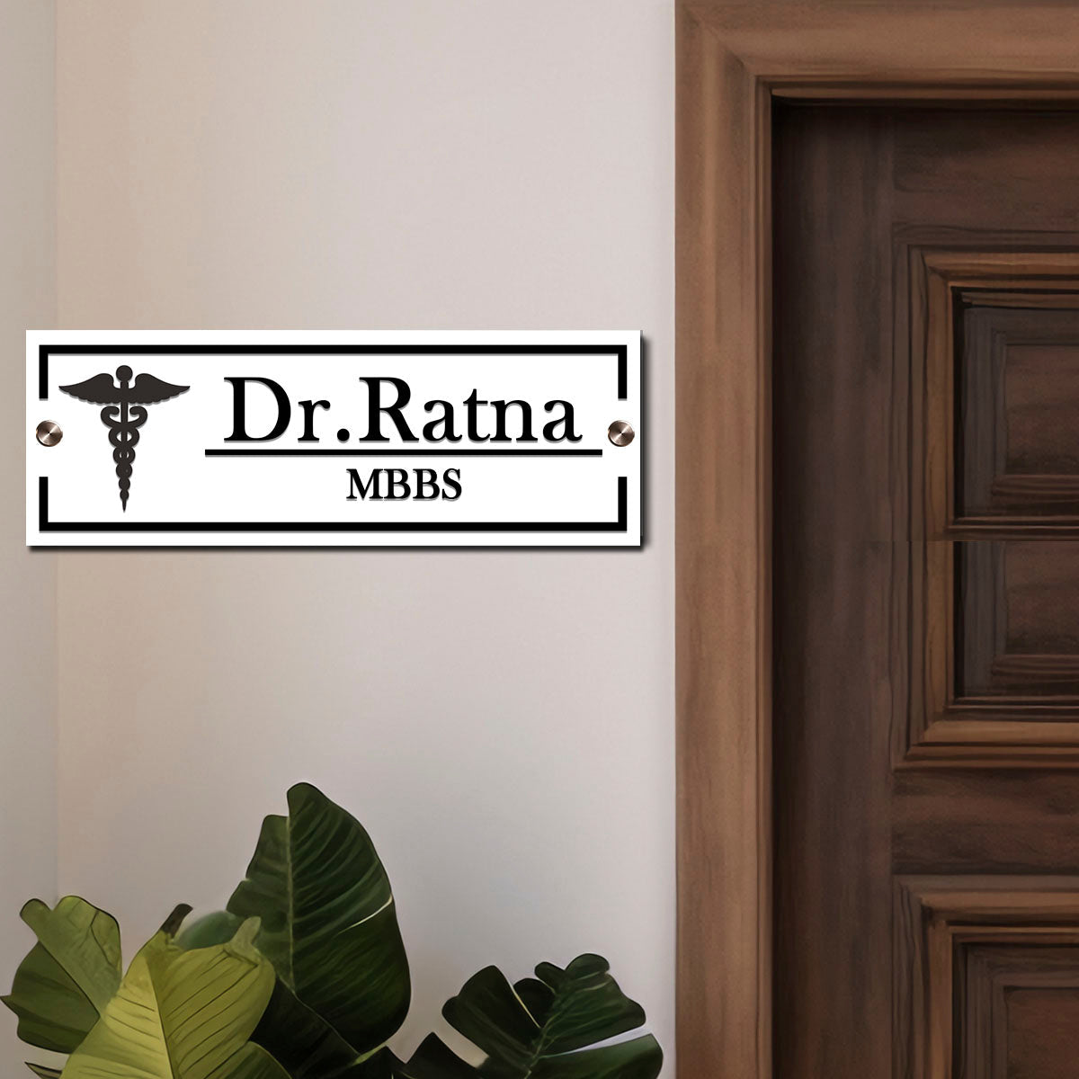 Acrylic name plate with 3D lettering - Sblossom