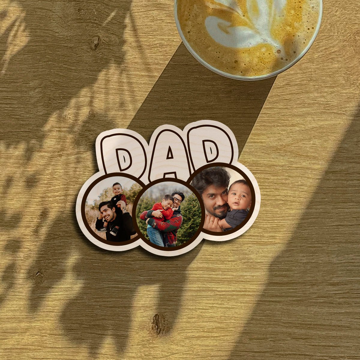 Custom photo fridge magnet in wood - Sblossom
