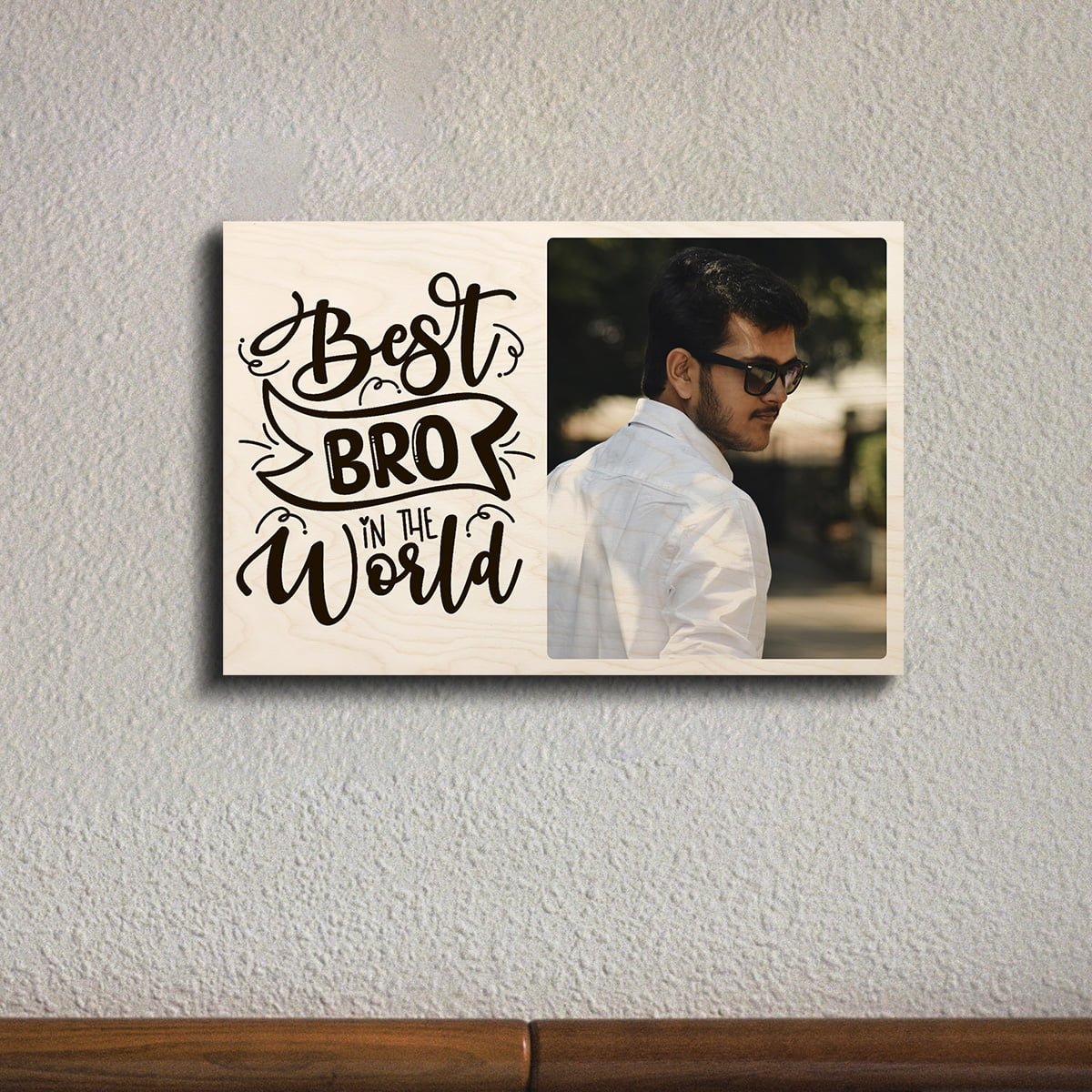 Happy Birthday Brother Wood Print – Personalized Photo