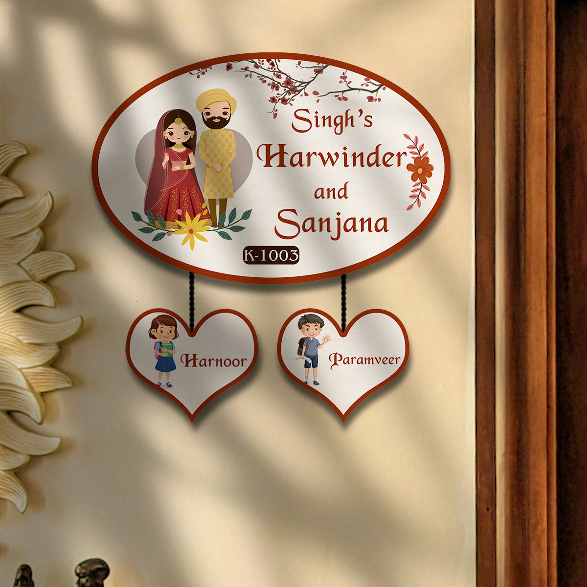 Punjabi Family Name Plate Design for Home