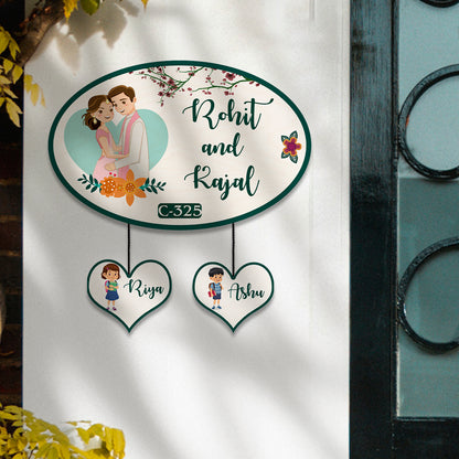 Bungalow Name Plate Design – Family with Lower Tag