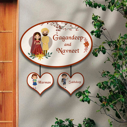 Punjabi Family Name Plate Design for Home