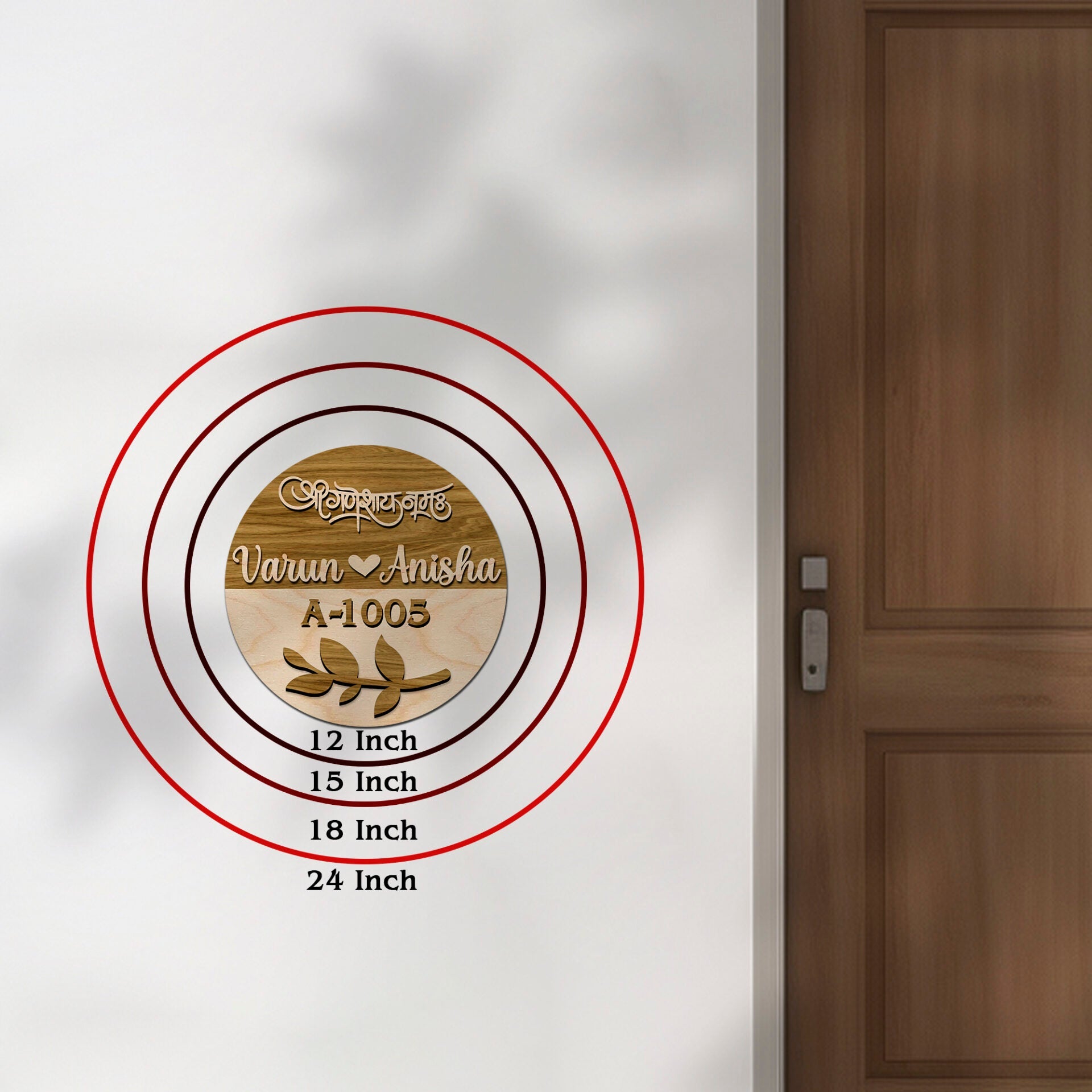 3D Name Plate for House – Two-Tone Couple with Blessing - Sblossom