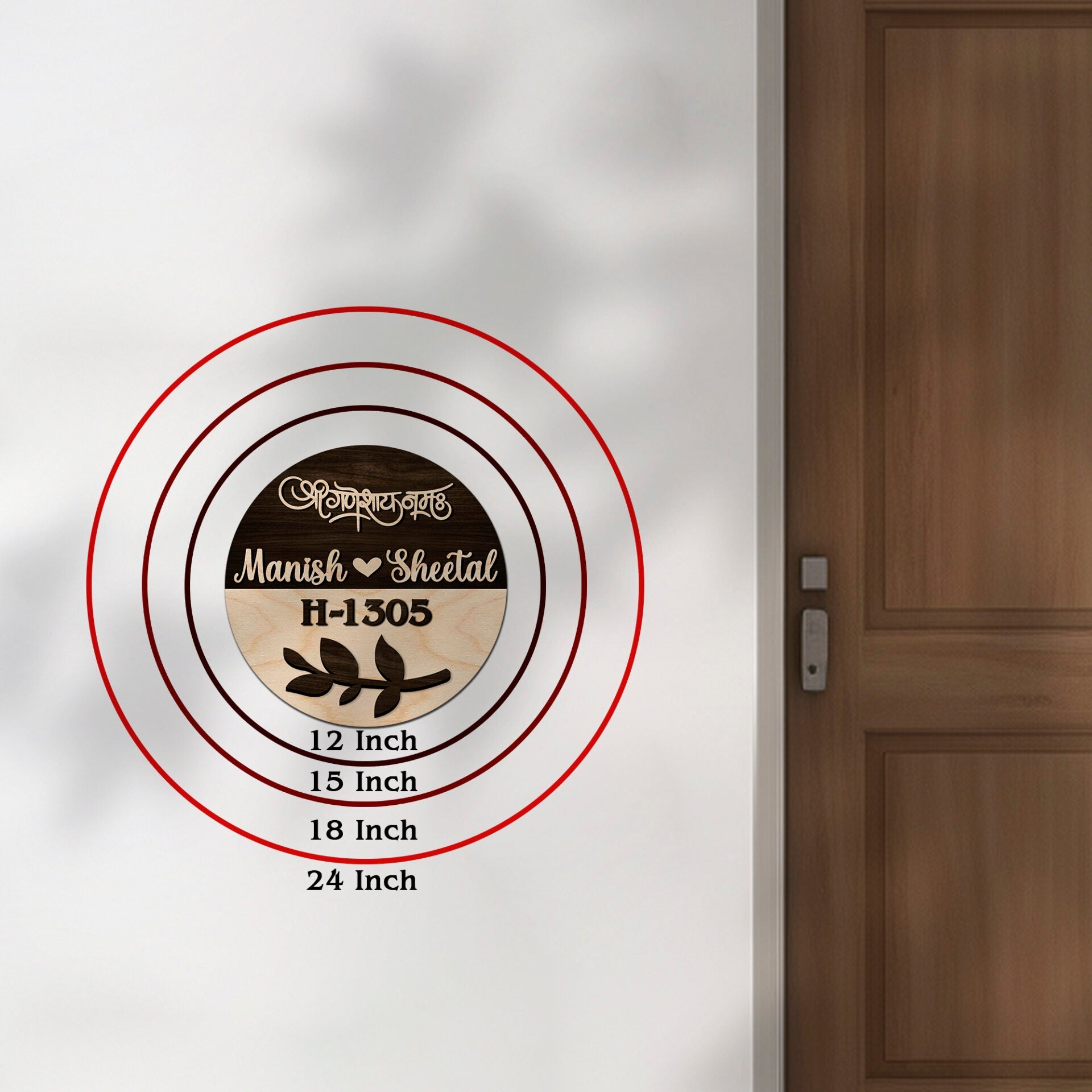 3D Name Plate for House – Two-Tone Couple with Blessing - Sblossom
