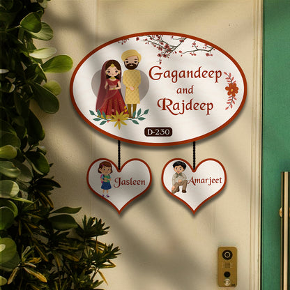 Punjabi Family Name Plate Design for Home