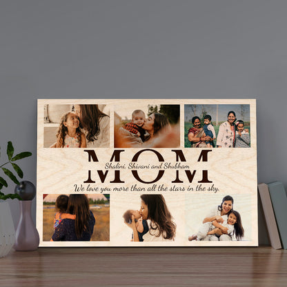 Wood Photo Prints with Personalized Picture and Natural Finish
