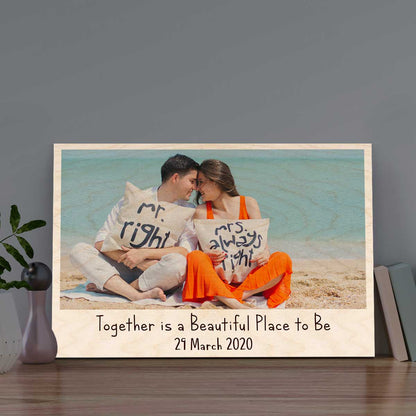Couple Love Photo Frame in Wood – Together Theme