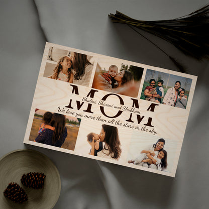 Wood Photo Prints with Personalized Picture and Natural Finish