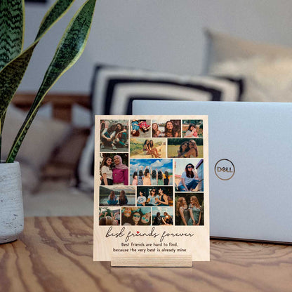 Friends Photo Collage Wood Print – Personalized Memories