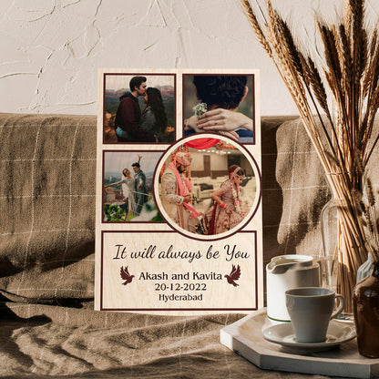 Always Be With You Wood Print – Personalized Photo Strip