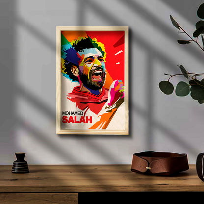 Salah Wooden Frame Wall Art with Colourful Pine Portrait Design