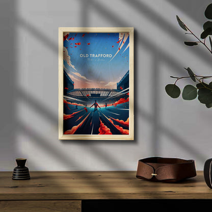 Old Trafford Wood Frame Wall Art for Manchester United Fans