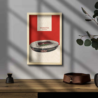 Emirates Stadium Wall Art – 3D Wooden Arsenal Tribute