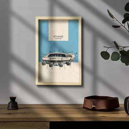 Etihad Stadium Wall Art – 3D Wooden Man City Tribute