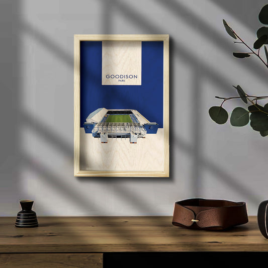 Goodison Park Wall Art in Wood for Everton Football Fans