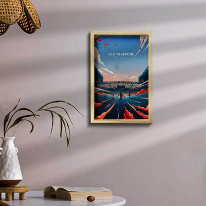 Old Trafford Wood Frame Wall Art for Manchester United Fans