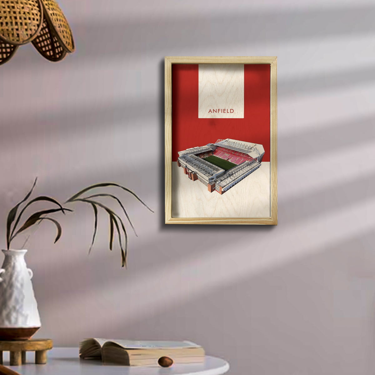 Anfield Stadium Wall Art – 3D Wooden Liverpool Tribute