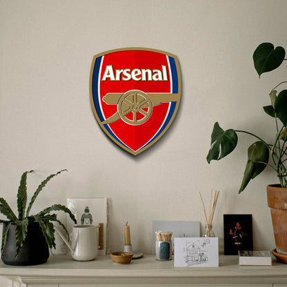 Arsenal Wall Crest in Wood – Cut-Out Cannon Fan Art