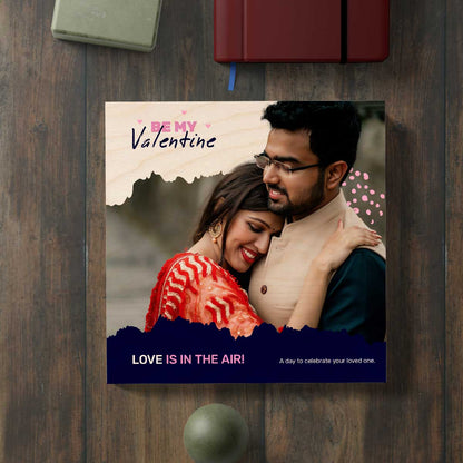 Valentines Day Photo Print on Wood with Personalized Couple Design