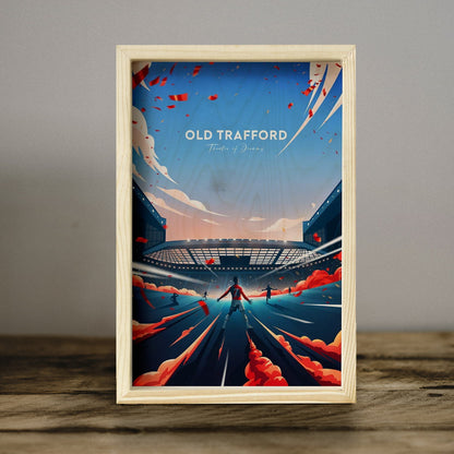 Old Trafford Wood Frame Wall Art for Manchester United Fans