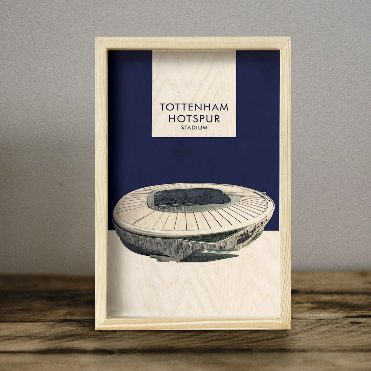 Tottenham Stadium Wall Art in Wood for Hotspur Football Fans