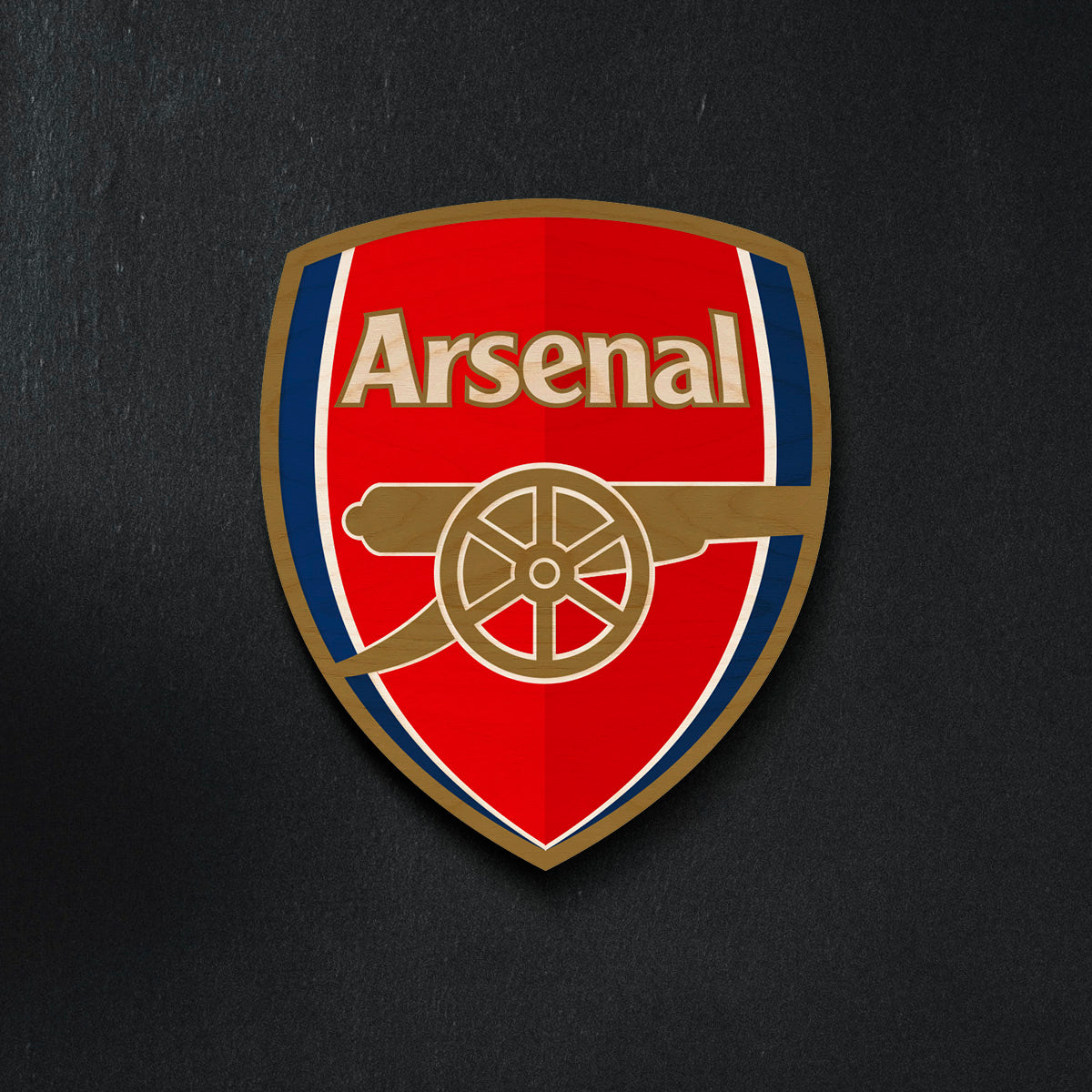 Arsenal Wall Crest in Wood – Cut-Out Cannon Fan Art