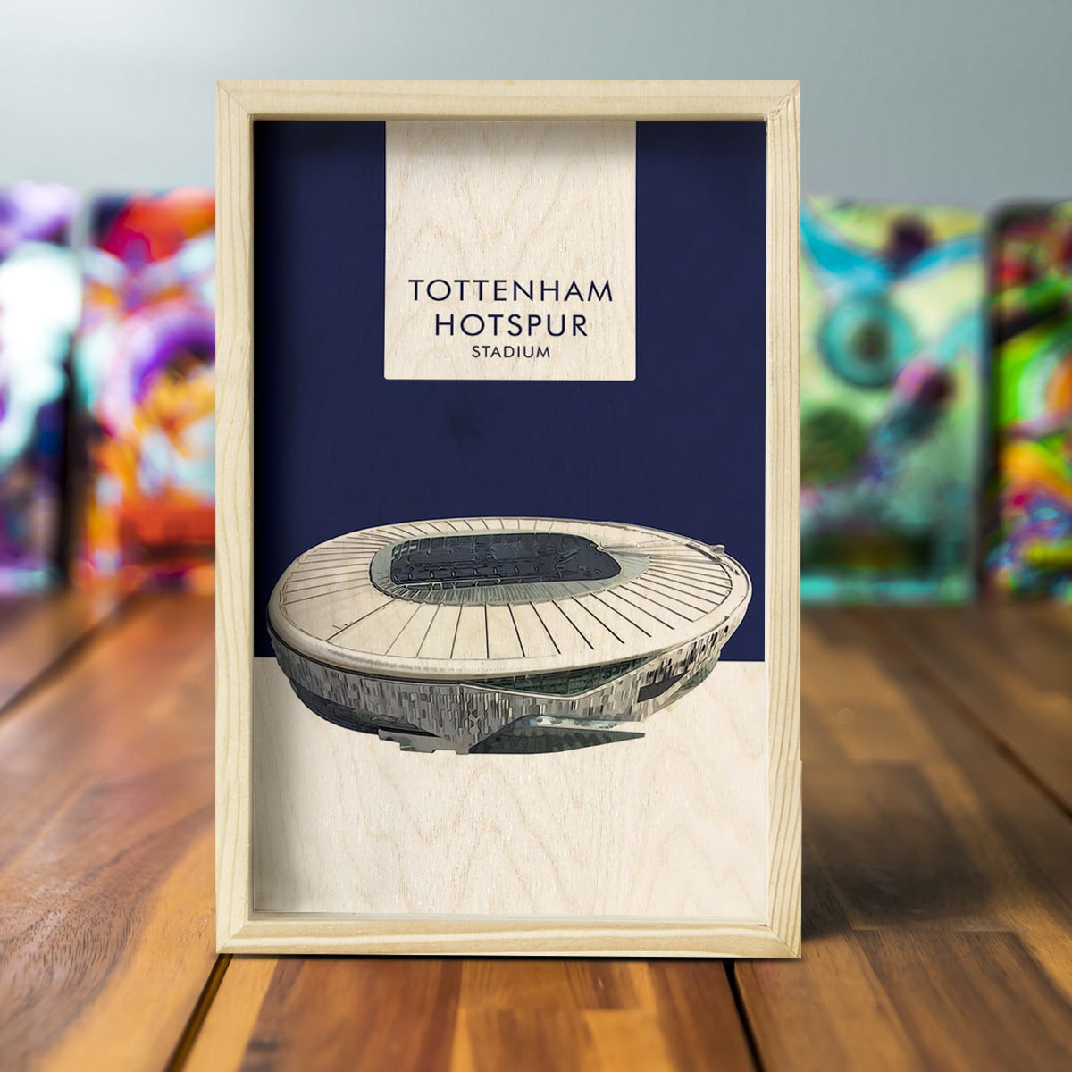 Tottenham Stadium Wall Art in Wood for Hotspur Football Fans