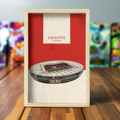 Emirates Stadium Wall Art – 3D Wooden Arsenal Tribute