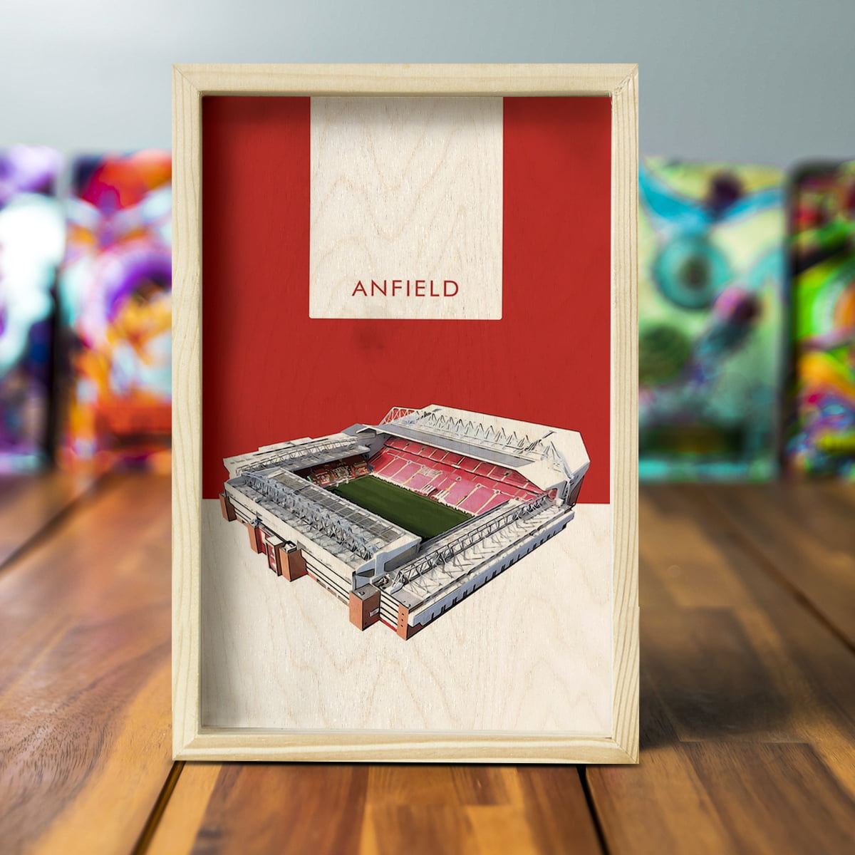 Anfield Stadium Wall Art – 3D Wooden Liverpool Tribute