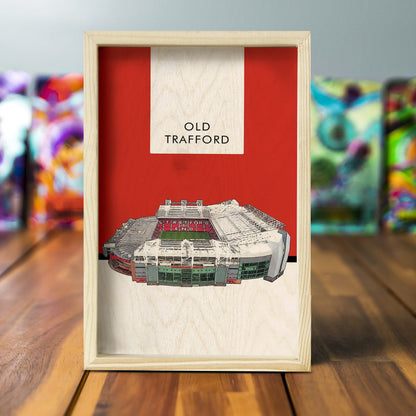 Old Trafford Wall Art in Wood for Manchester United Fans