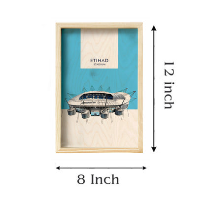 Etihad Stadium Wall Art – 3D Wooden Man City Tribute