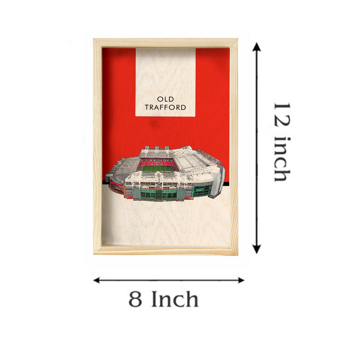 Old Trafford Wall Art in Wood for Manchester United Fans
