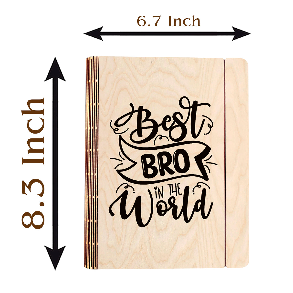 Rakhi Gift Notebook for Brother in Wood with Best Bro Cover