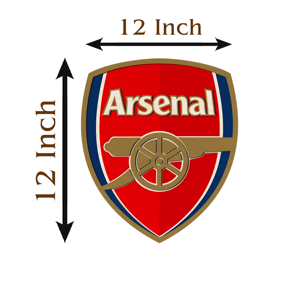 Arsenal Wall Crest in Wood – Cut-Out Cannon Fan Art