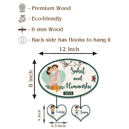 Bungalow Name Plate Design – Family with Lower Tag