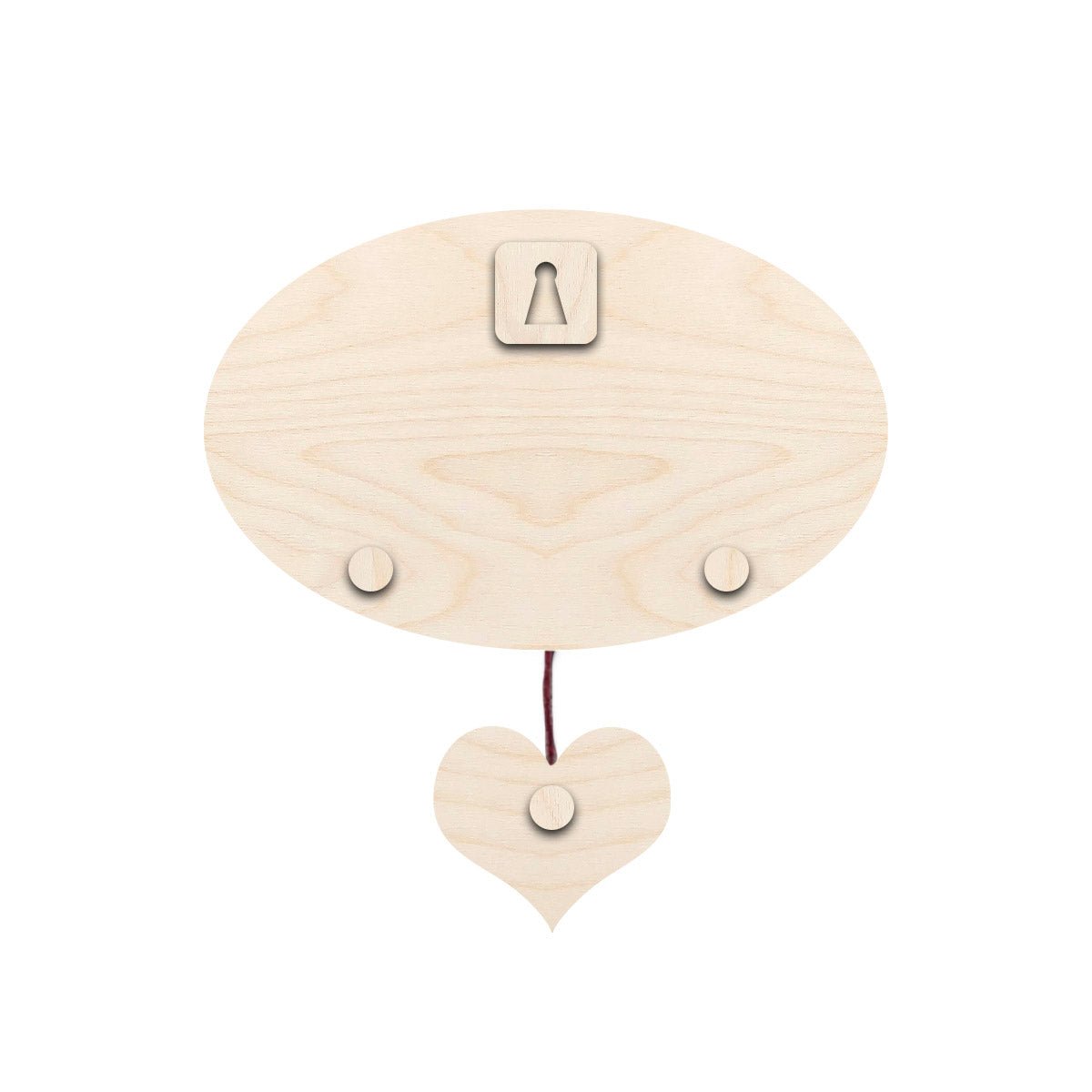 Apartment Name Plate – Oval Wooden Couple for Flat Door - Sblossom