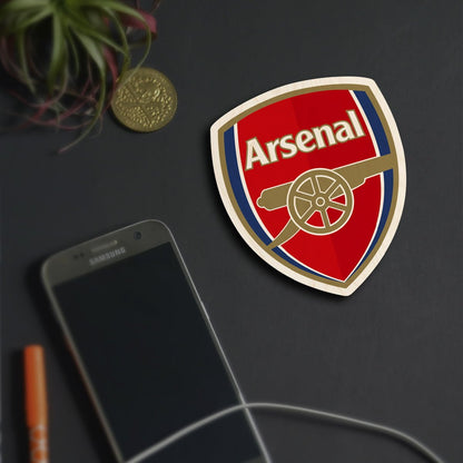 Arsenal Crest Fridge Magnet – Gold Cannon Wood Design - Sblossom