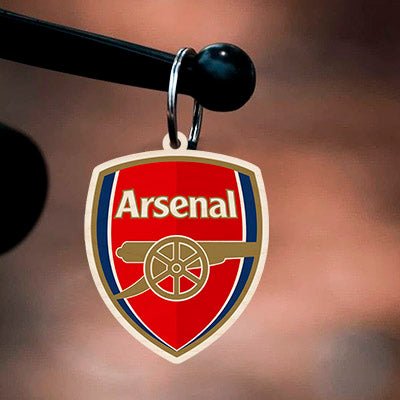 Arsenal Fan Keychain – Wooden Football Crest Design - Sblossom