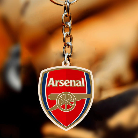 Arsenal Fan Keychain – Wooden Football Crest Design - Sblossom